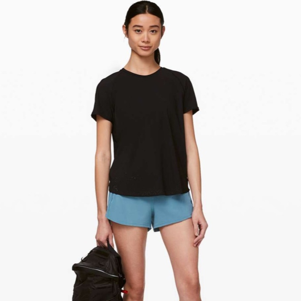 Lululemon Quick Pace Short Sleeve Tee Black Size 4